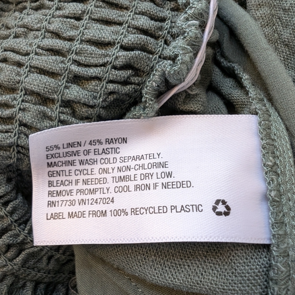 A New Day Linen Blend Jumpsuit Green XS - Picture 5 of 6